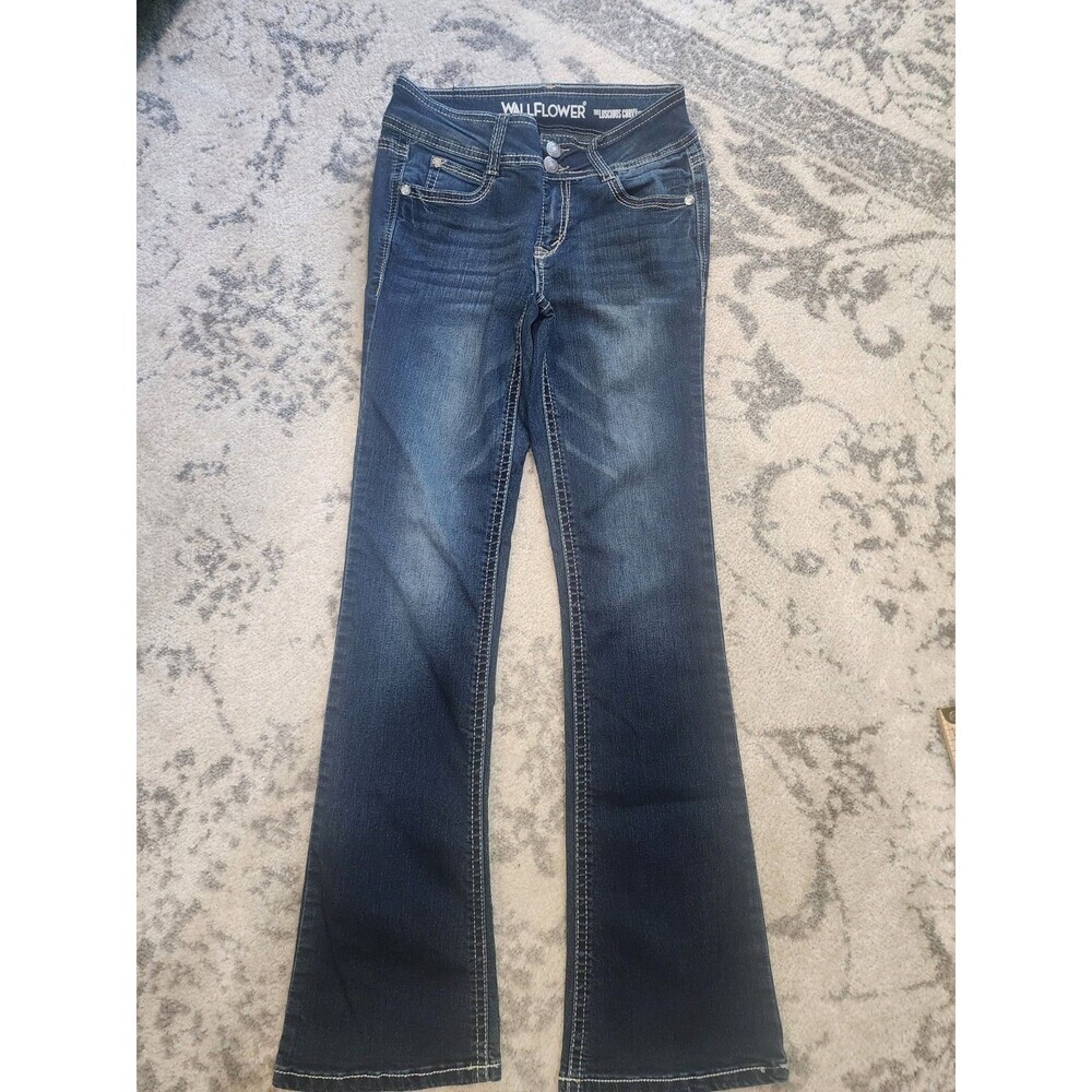 Wallflower The Luscious Curvy Fit Bootcut Jeans Womens Size 1 Reg WBM11990B Dark